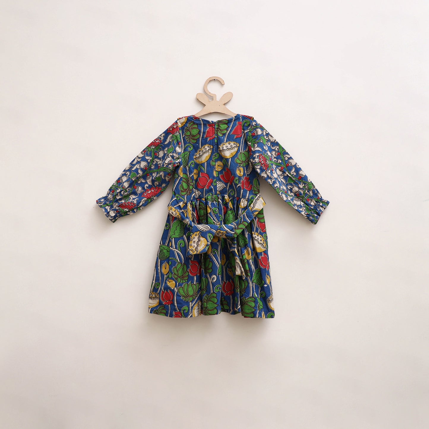 Pure Cotton Girls Frock Dress in Kalamkari Print (3-4 Years) 20