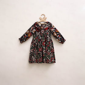 Pure Cotton Girls Frock Dress in Kalamkari Print (3-4 Years) 21
