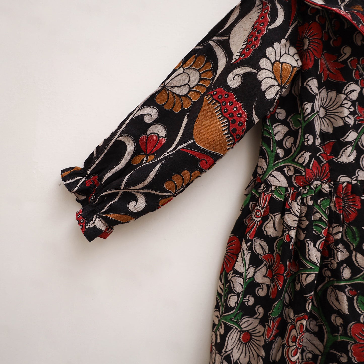 Pure Cotton Girls Frock Dress in Kalamkari Print (3-4 Years) 21