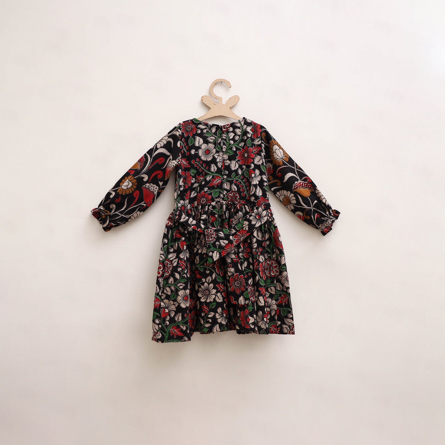 Pure Cotton Girls Frock Dress in Kalamkari Print (3-4 Years) 21