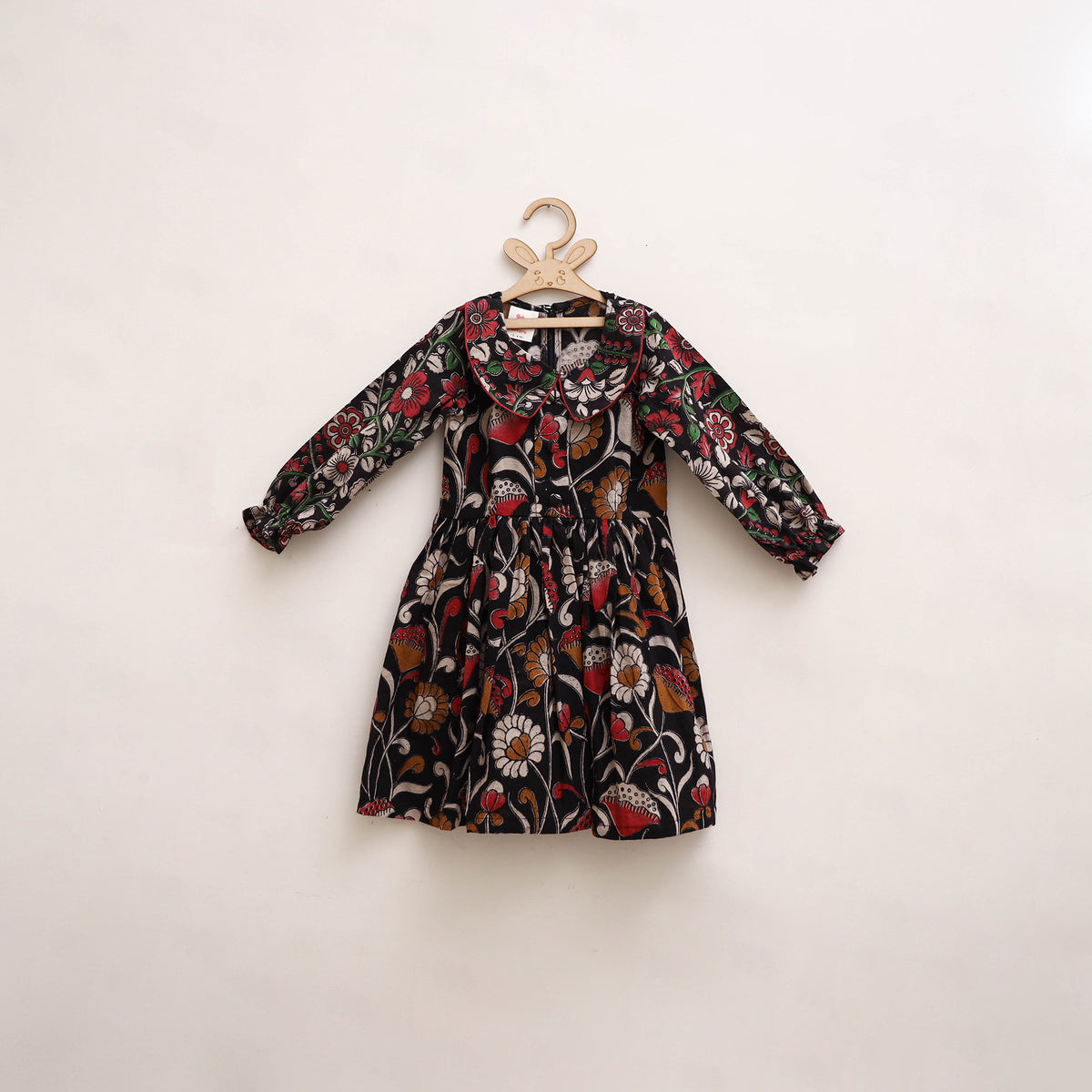 Pure Cotton Girls Frock Dress in Kalamkari Print (3-4 Years) 22