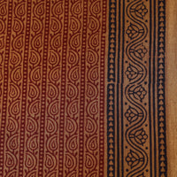 Brown - Bagh Hand Block printed Cotton Fabric