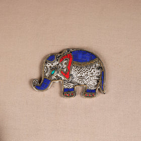 Tibetan elephant stone work white metal incense stick