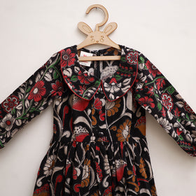 Pure Cotton Girls Frock Dress in Kalamkari Print (3-4 Years) 22