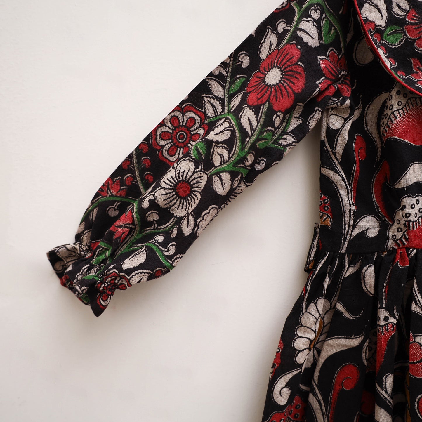Pure Cotton Girls Frock Dress in Kalamkari Print (3-4 Years) 22