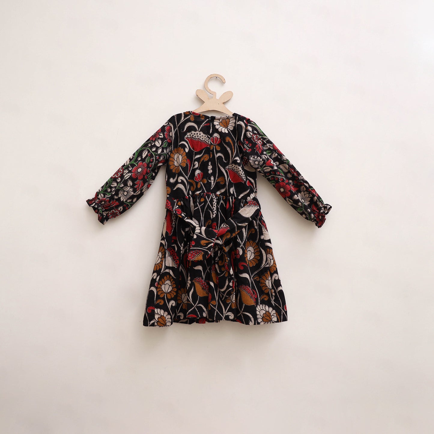 Pure Cotton Girls Frock Dress in Kalamkari Print (3-4 Years) 22