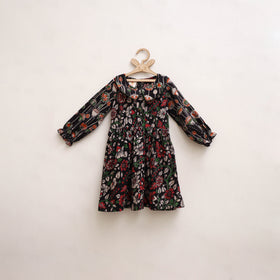Pure Cotton Girls Frock Dress in Kalamkari Print (3-4 Years) 23
