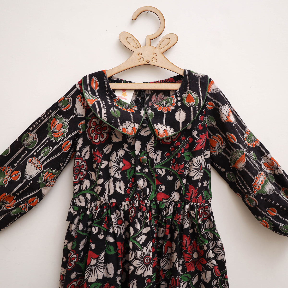 Pure Cotton Girls Frock Dress in Kalamkari Print (3-4 Years) 23