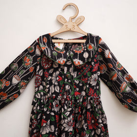 Pure Cotton Girls Frock Dress in Kalamkari Print (3-4 Years) 23