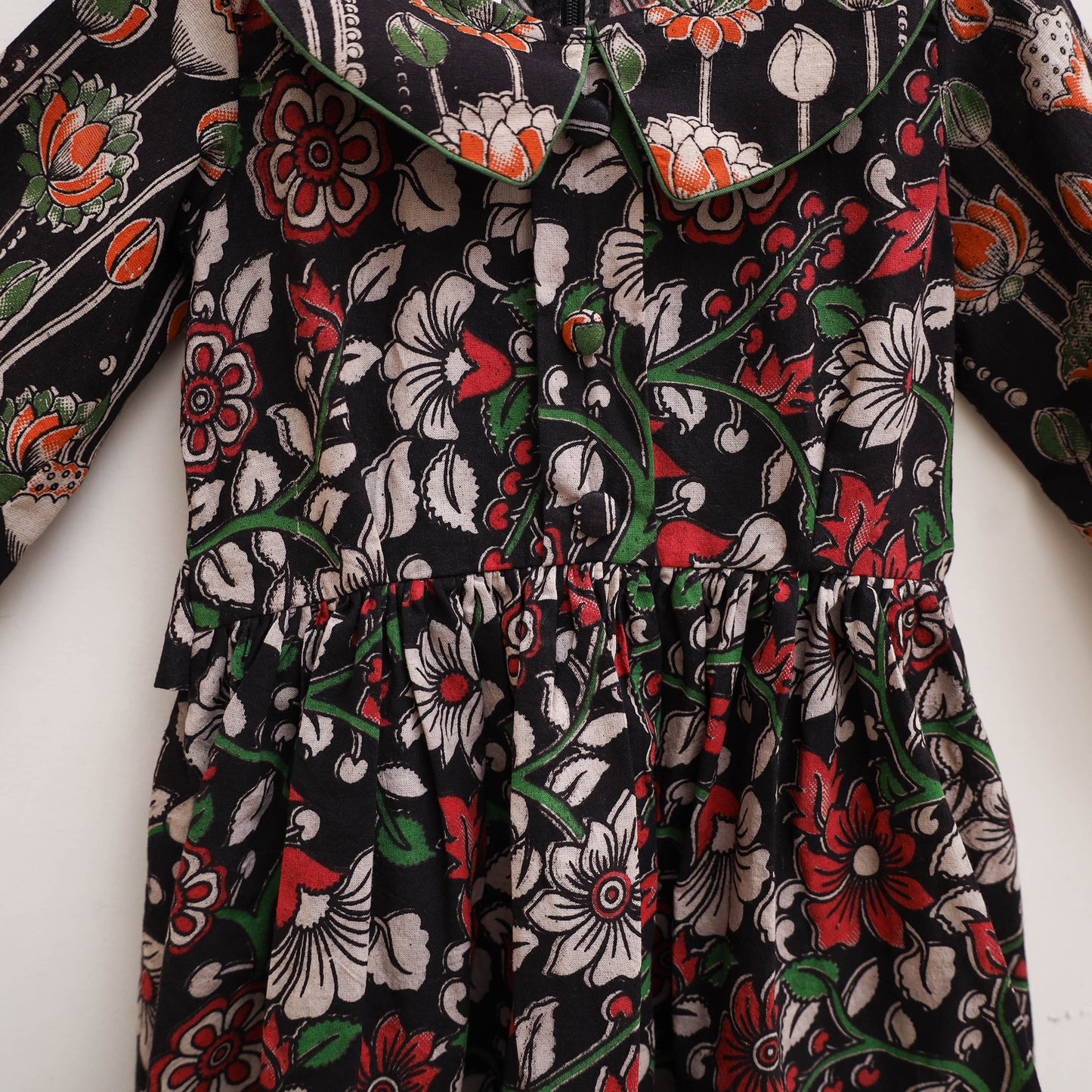 Pure Cotton Girls Frock Dress in Kalamkari Print (3-4 Years) 23