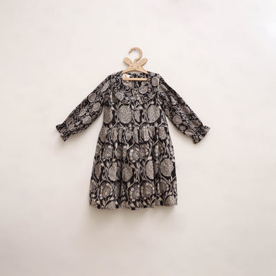 Pure Cotton Girls Frock Dress in Kalamkari Print (3-4 Years) 24