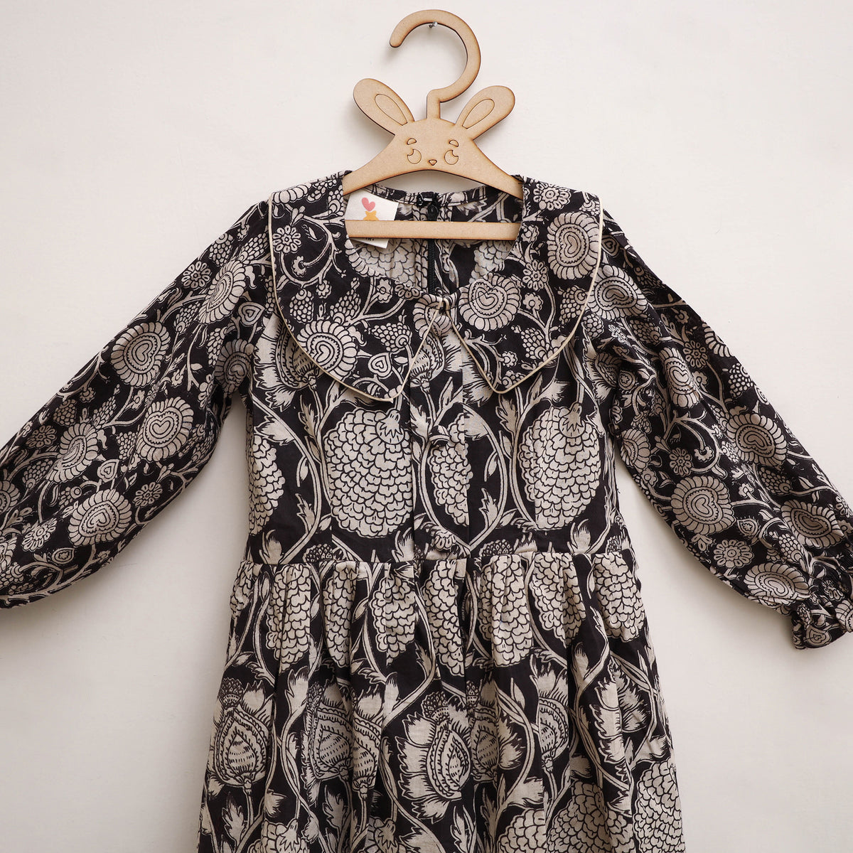 Pure Cotton Girls Frock Dress in Kalamkari Print (3-4 Years) 24