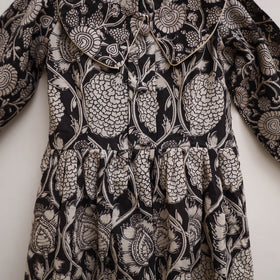 Pure Cotton Girls Frock Dress in Kalamkari Print (3-4 Years) 24