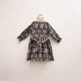Pure Cotton Girls Frock Dress in Kalamkari Print (3-4 Years) 24