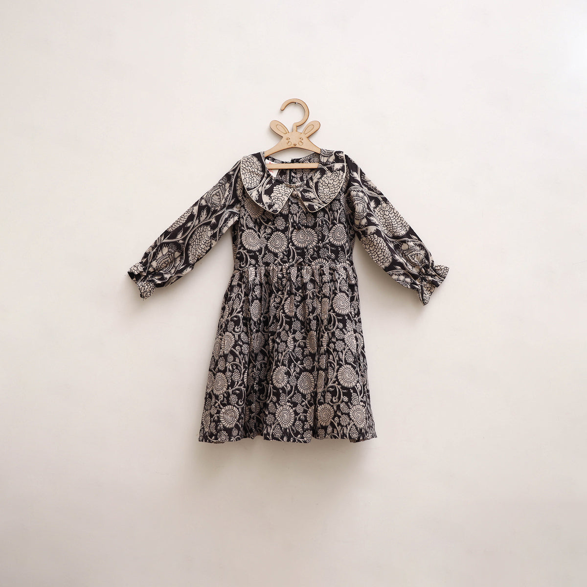Pure Cotton Girls Frock Dress in Kalamkari Print (3-4 Years) 25