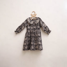 Pure Cotton Girls Frock Dress in Kalamkari Print (3-4 Years) 25