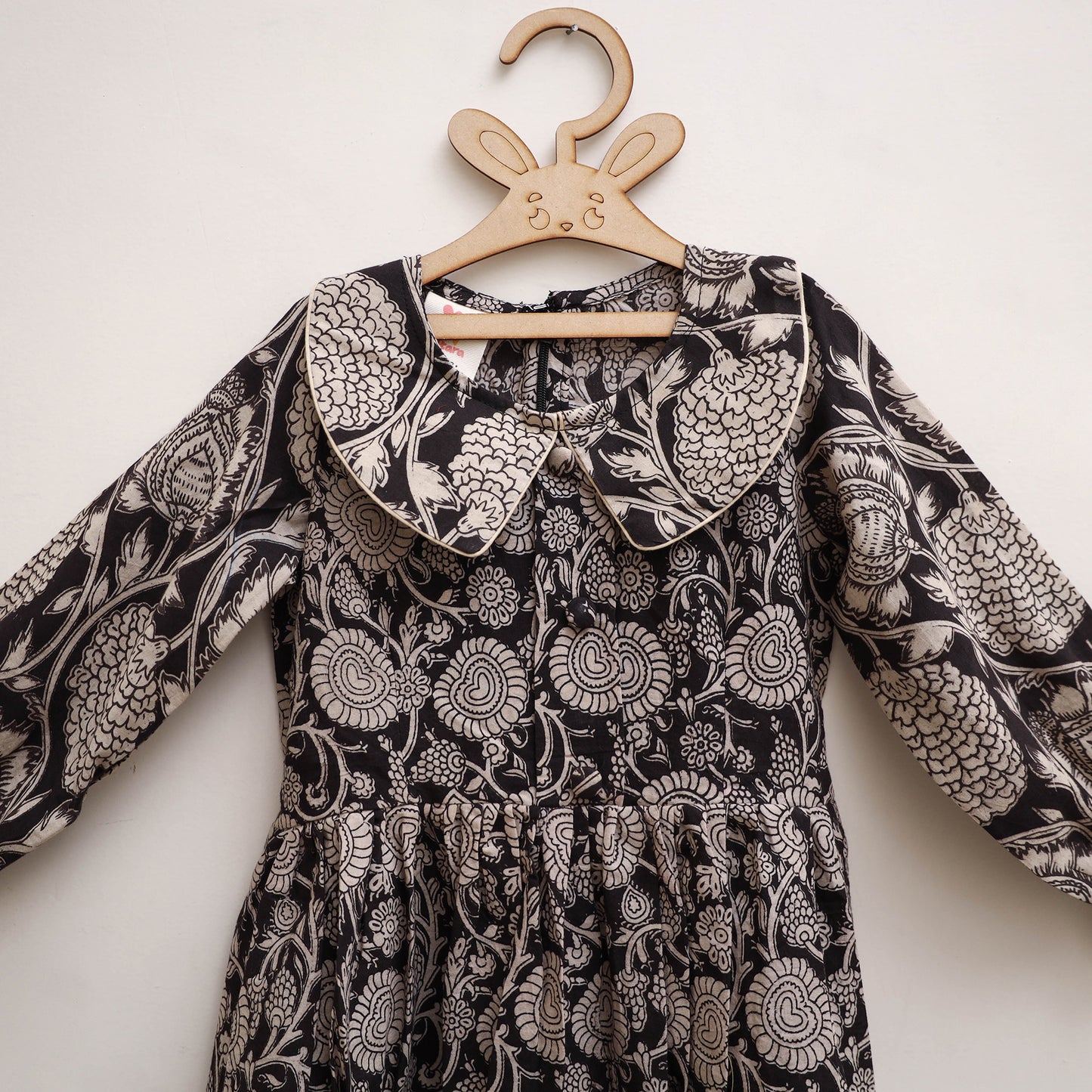 Pure Cotton Girls Frock Dress in Kalamkari Print (3-4 Years) 25