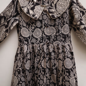 Pure Cotton Girls Frock Dress in Kalamkari Print (3-4 Years) 25