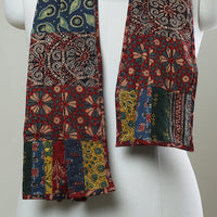 Multicolor - Patchwork Cotton Stole in Ajrakh Block Prints 26