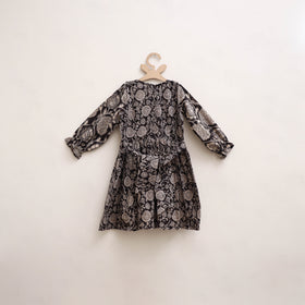 Pure Cotton Girls Frock Dress in Kalamkari Print (3-4 Years) 25