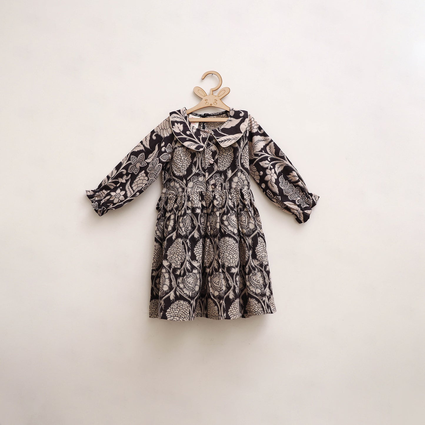 Pure Cotton Girls Frock Dress in Kalamkari Print (3-4 Years) 26