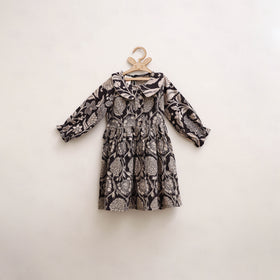 Pure Cotton Girls Frock Dress in Kalamkari Print (3-4 Years) 26