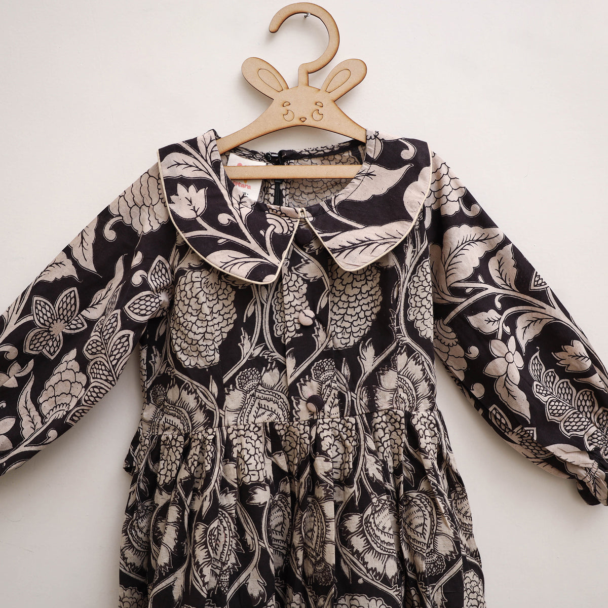 Pure Cotton Girls Frock Dress in Kalamkari Print (3-4 Years) 26