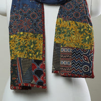 Blue - Patchwork Cotton Stole in Ajrakh Block Prints 32