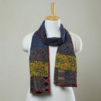 Blue - Patchwork Cotton Stole in Ajrakh Block Prints 32