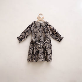 Pure Cotton Girls Frock Dress in Kalamkari Print (3-4 Years) 26