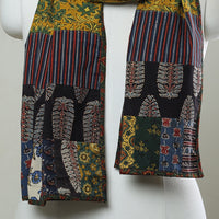 Multicolor - Patchwork Cotton Stole in Ajrakh Block Prints 34