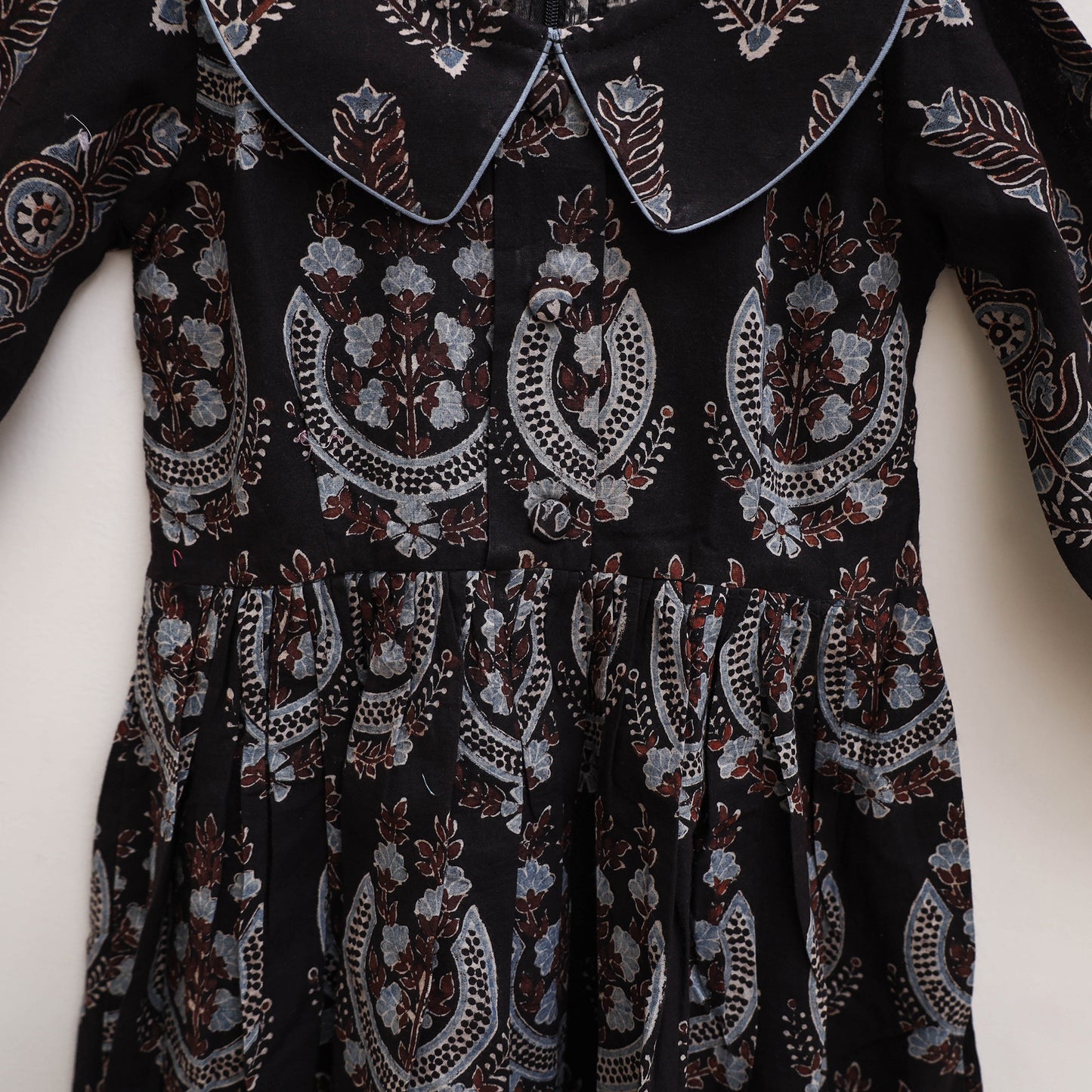 Pure Cotton Girls Frock Dress in Ajrakh Block Print (3-4 Years) 28