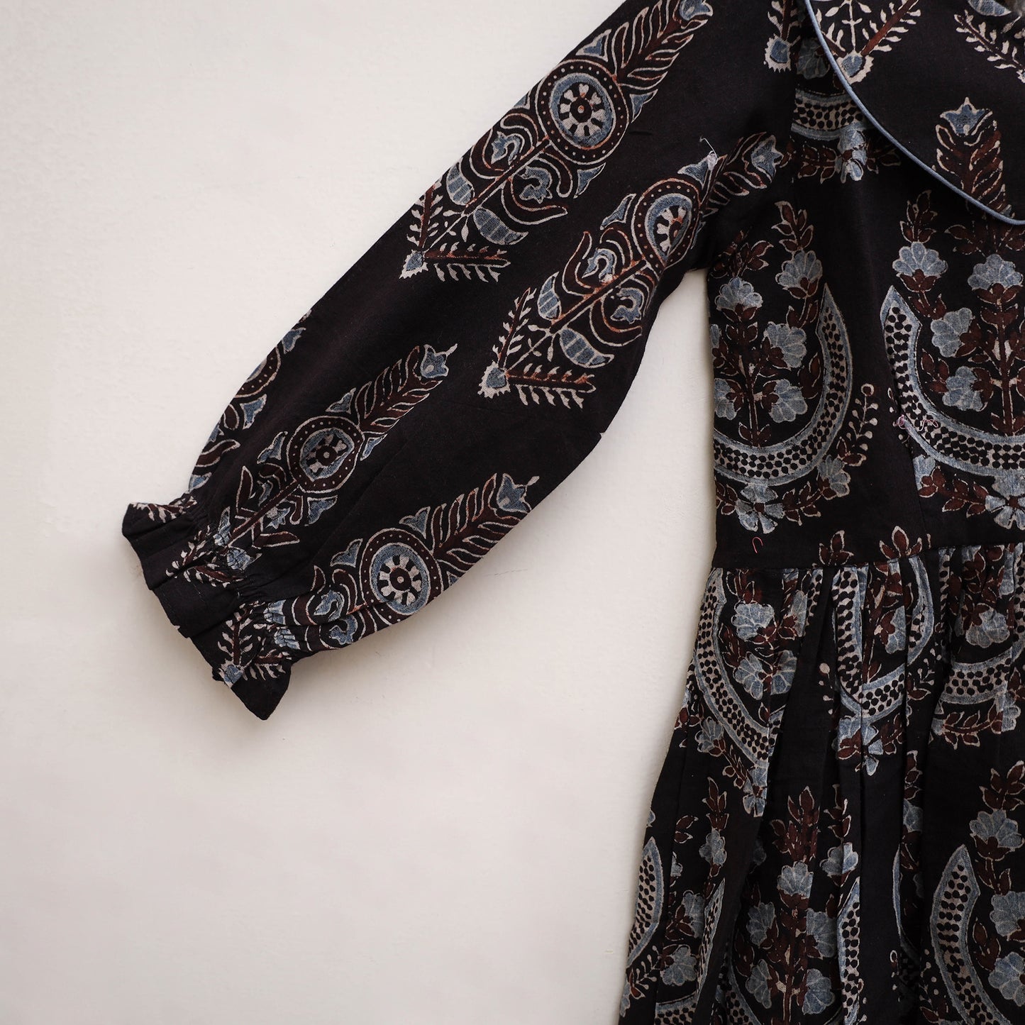 Pure Cotton Girls Frock Dress in Ajrakh Block Print (3-4 Years) 28