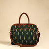 Green - Handmade Pochampally Ikat Laptop Bag 27