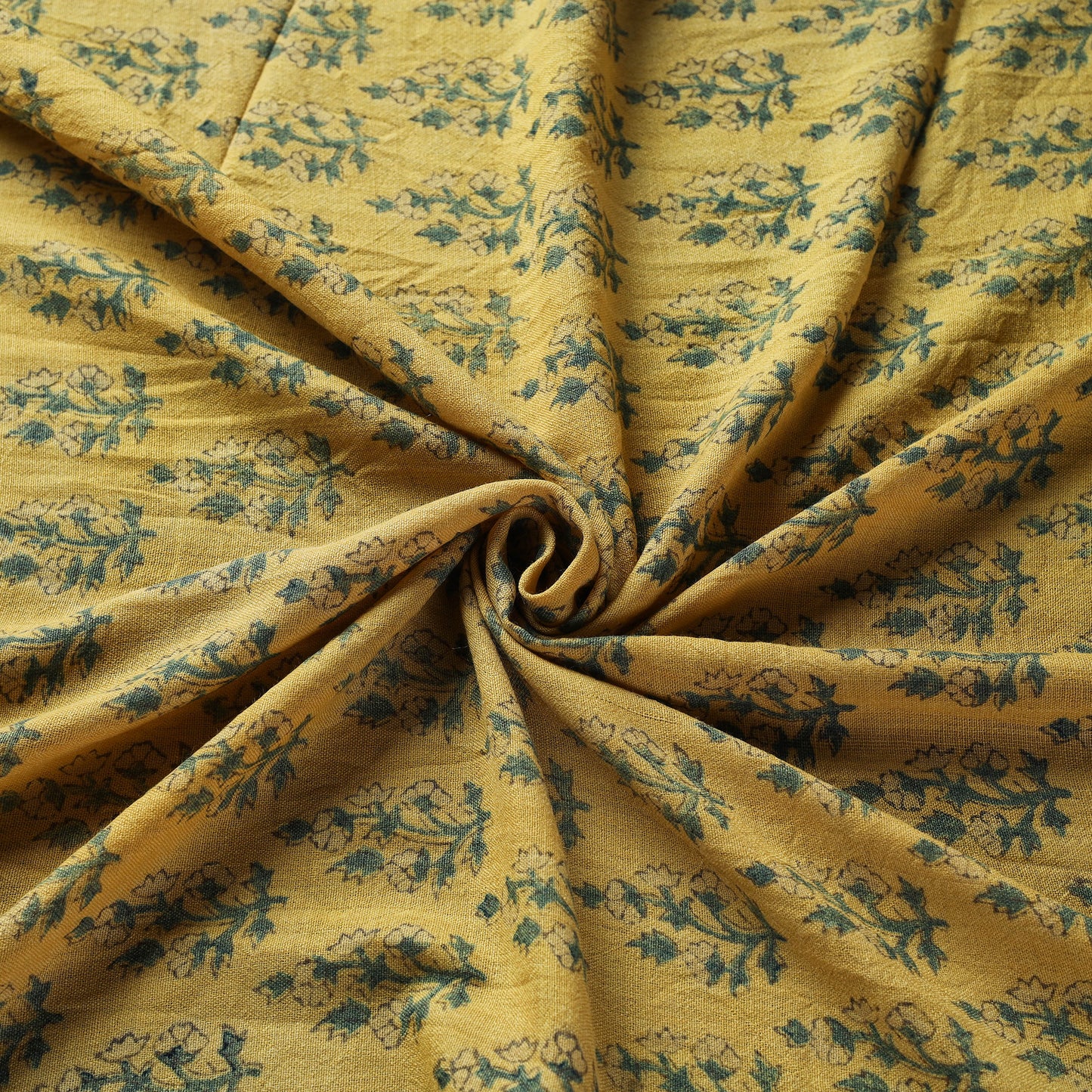 Yellow - pure wool handloom natural dyed fabric 25