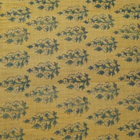 Yellow - pure wool handloom natural dyed fabric 25