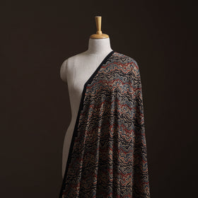 Ajrakh Hand Block Print Natural Dyed Crepe Silk Fabric 29
