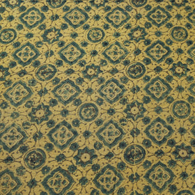 Yellow - pure wool handloom natural dyed fabric 26