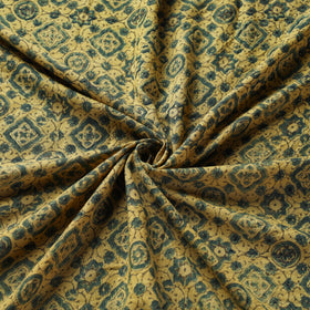 Yellow - pure wool handloom natural dyed fabric 26