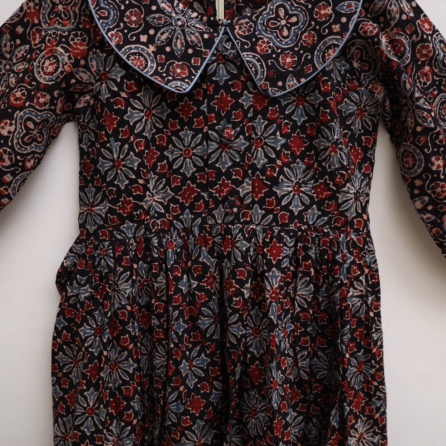 Pure Cotton Girls Frock Dress in Ajrakh Block Print (3-4 Years) 31