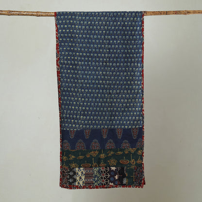 Multicolor - Patchwork Cotton Stole in Ajrakh Block Prints 46