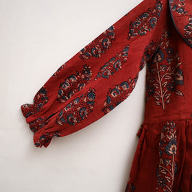 Pure Cotton Girls Frock Dress in Ajrakh Block Print (3-4 Years) 32