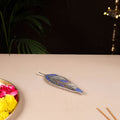 Tibetan Leaf Stone Work White Metal Incense Stick Holder 29