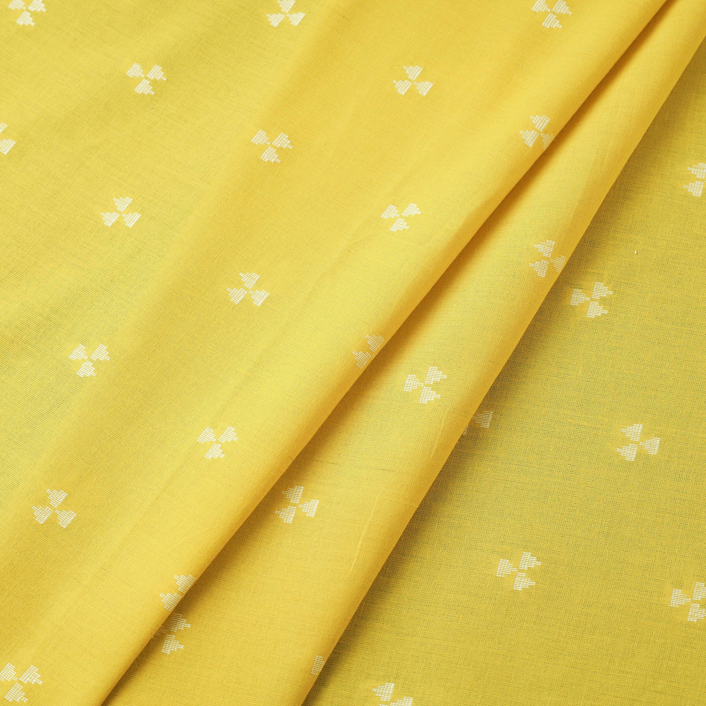 Yellow - Jacquard Prewashed Cotton Fabric