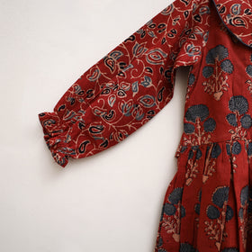 Pure Cotton Girls Frock Dress in Ajrakh Block Print (3-4 Years) 33