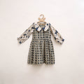 Pure Cotton Girls Frock Dress in Ajrakh Block Print (3-4 Years) 34