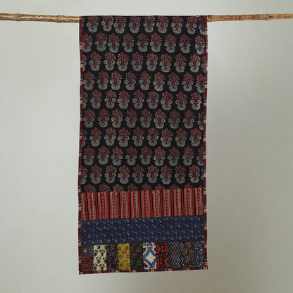 Multicolor - Patchwork Cotton Stole in Ajrakh Block Prints 33