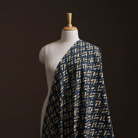 Ajrakh Hand Block Print Natural Dyed Cotton Lycra Fabric 11