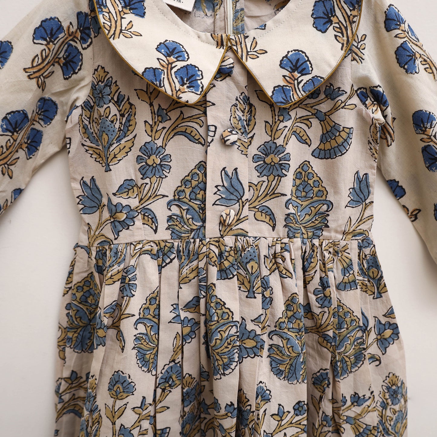 Pure Cotton Girls Frock Dress in Ajrakh Block Print (3-4 Years) 35