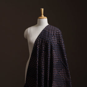 Ajrakh Hand Block Print Natural Dyed Cotton Lycra Fabric 09